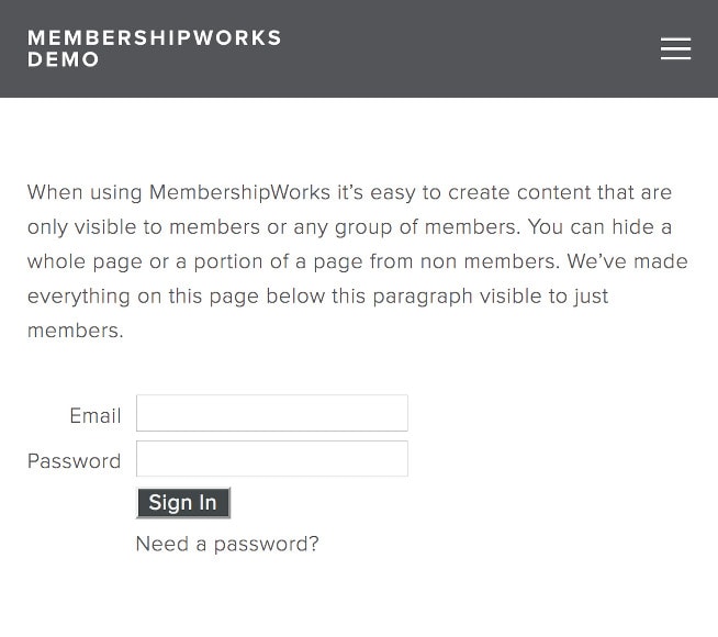 Member Only Pages